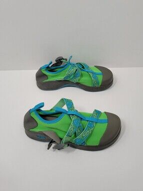 Chaco Vitim EcoTread Green Blue Sandal Water Shoes Youth Kids Junior Size 6